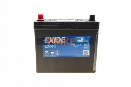 Аккумулятор EXCELL 12V/45Ah/330 EXIDE EB455 (фото 1)