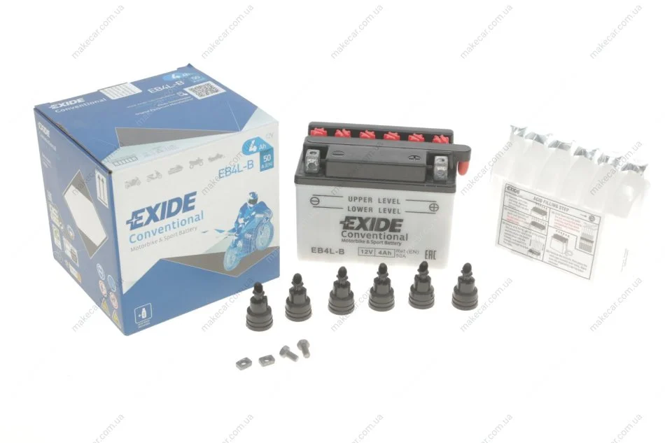 <strong>Акумулятор кислотний 4Ah 50A EXIDE EB4L-B (фото 1)</strong>