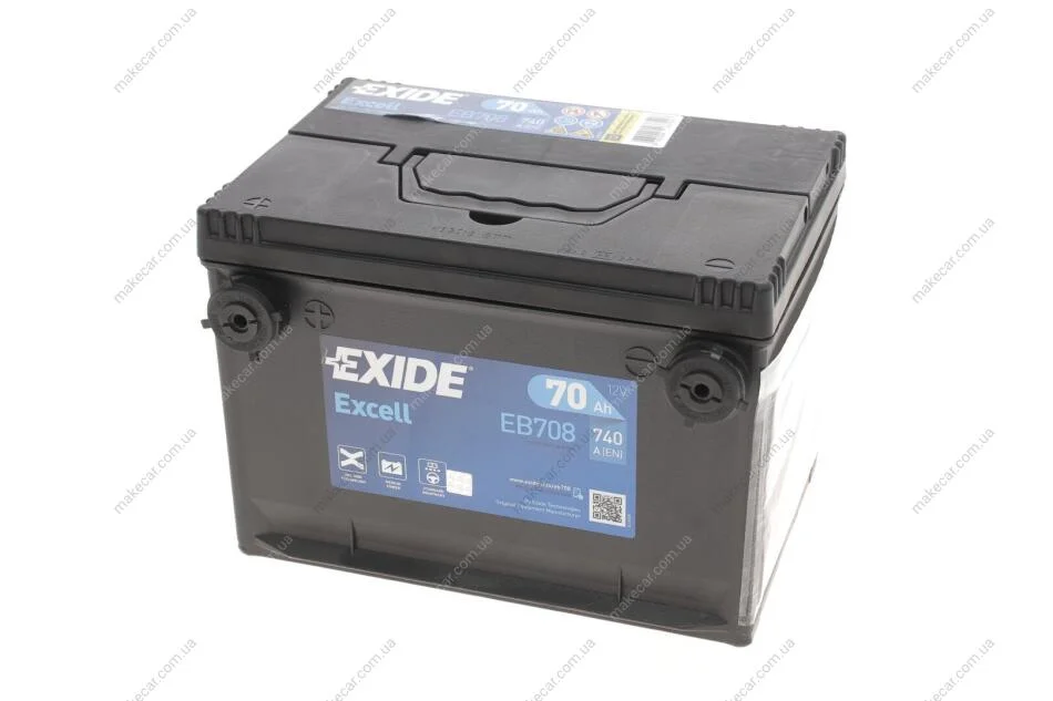<strong>Стартерна батарея (акумулятор) EXIDE EB708 (фото 1)</strong>