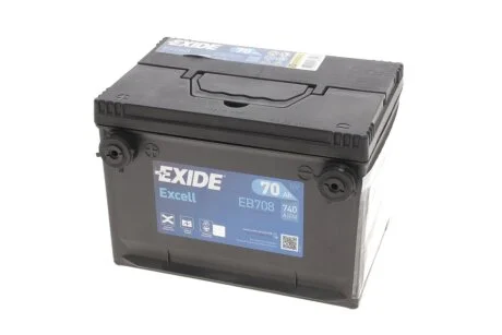 Стартерна батарея (акумулятор) для EXIDE EB708 фото товару