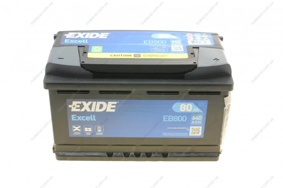 <strong>Стартерна батарея (акумулятор) EXIDE EB800 (фото 1)</strong>