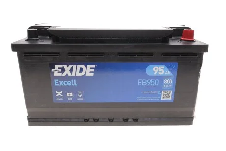 Акумулятор EXCELL 12V/95Ah/800A для EXIDE EB950 фото товару