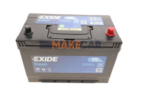 Акумулятор EXCELL 12V/95Ah/760A EXIDE EB954 (фото 1)