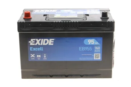 Акумулятор EXCELL 12V/95Ah/760A для EXIDE EB955 фото товару