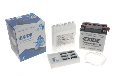 Стартерна батарея (акумулятор) для EXIDE EB9-B фото товару