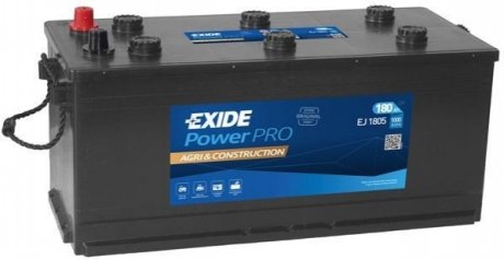 АКБ 6СТ-185 Тип3 Euro (пт 1150) POWER PRO AGRI EXIDE EJ1805 фото товара