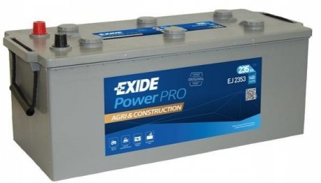 АКБ 6СТ-235 Тип3 Euro (пт 1450) POWER PRO AGRI EXIDE EJ2353 фото товара