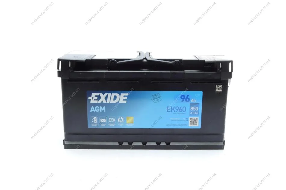 <strong>Акумулятор автомобільний AGM Start-Stop 12V/96Ah/850 (R+) EXIDE EK960 (фото 1)</strong>