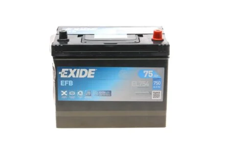 Стартерна батарея (акумулятор) для EXIDE EL754 фото товару