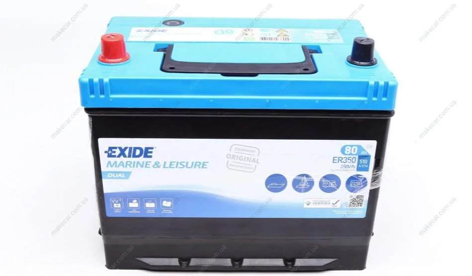 <strong>Стартерна батарея (акумулятор) EXIDE ER350 (фото 1)</strong>