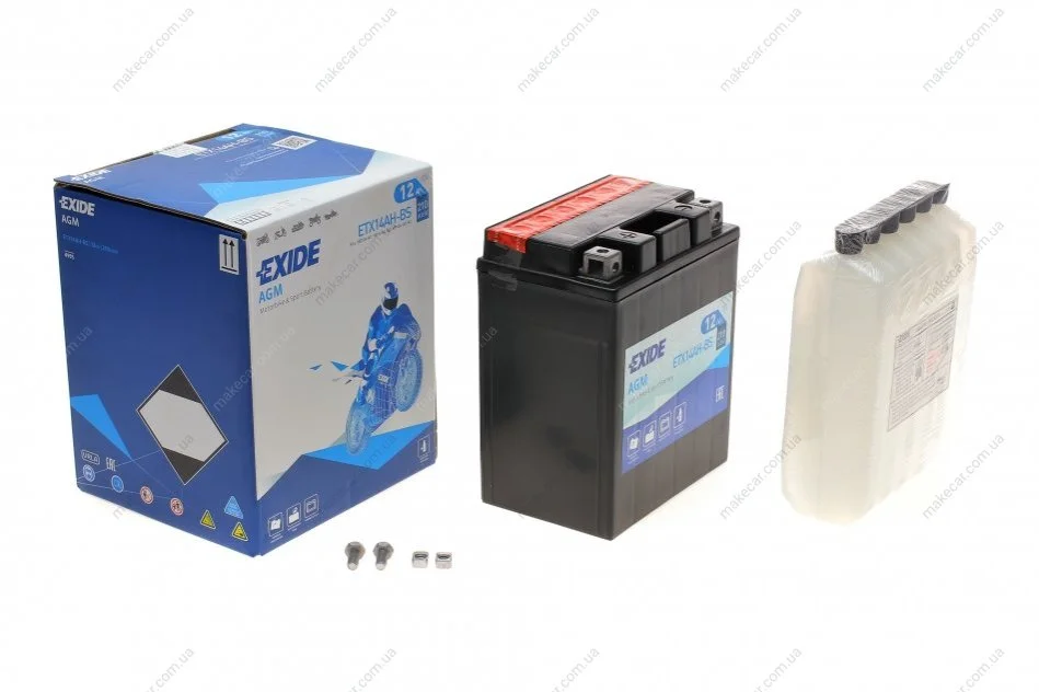 <strong>Акумулятор сухозаряджений AGM 12Ah 210A EXIDE ETX14AH-BS (фото 1)</strong>