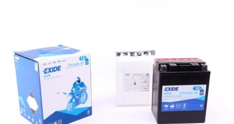 Стартерна батарея (акумулятор) для EXIDE ETX14AHL-BS фото товару
