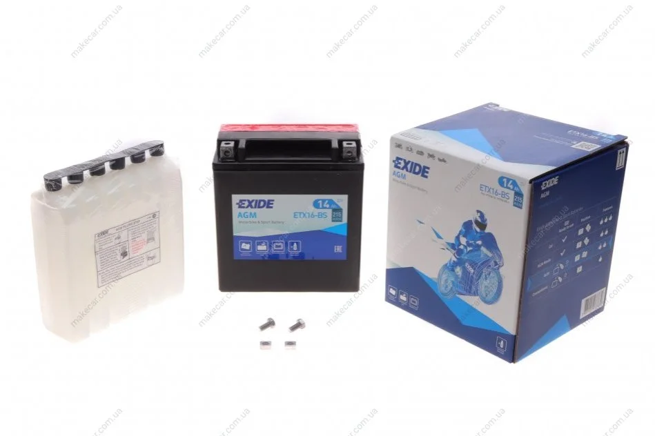 <strong>Акумулятор сухозаряджений AGM 14Ah 215A EXIDE ETX16-BS (фото 1)</strong>
