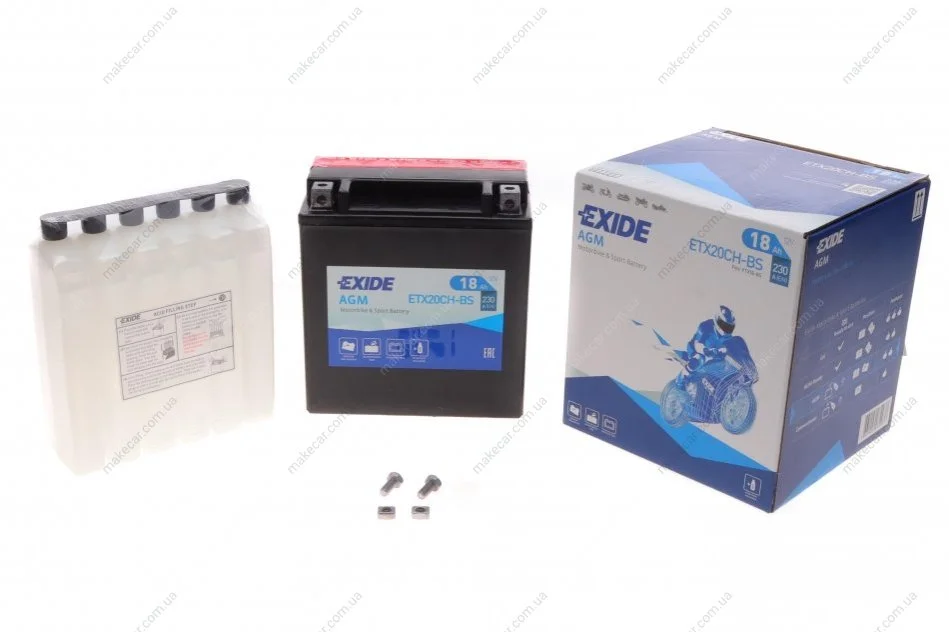 <strong>Акумулятор сухозаряджений AGM 18Ah 230A EXIDE ETX20CH-BS (фото 1)</strong>