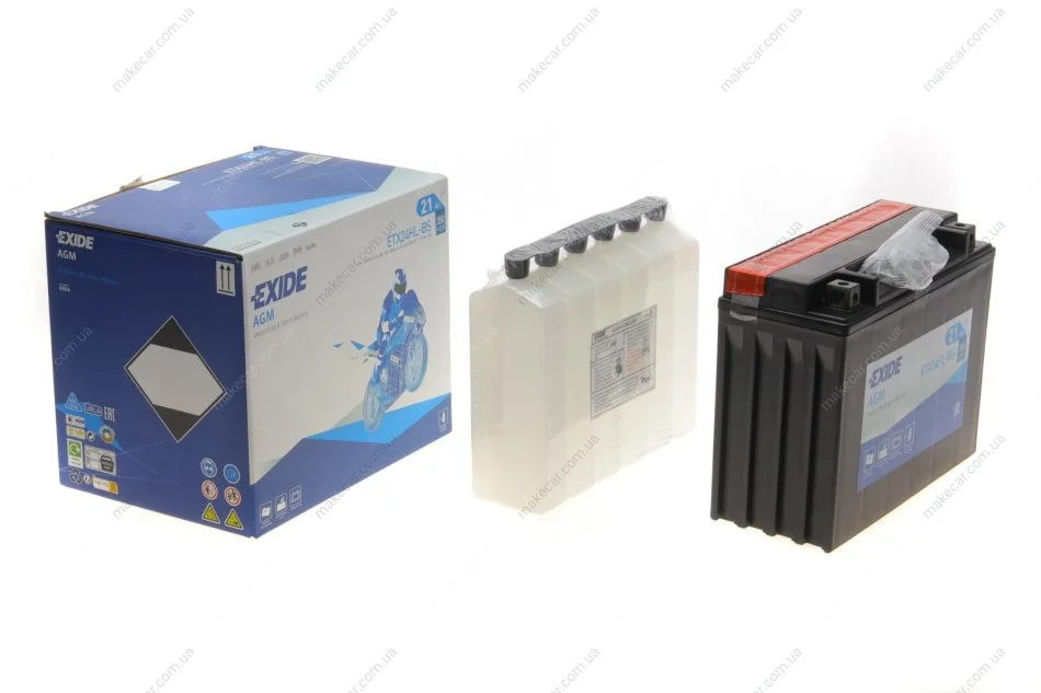 <strong>Акумулятор сухозаряджений AGM 21Ah 350 A EXIDE ETX24HL-BS (фото 1)</strong>