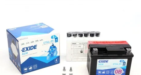 Акумулятор сухозаряджений AGM 3Ah 50A для EXIDE ETX4L-BS фото товару