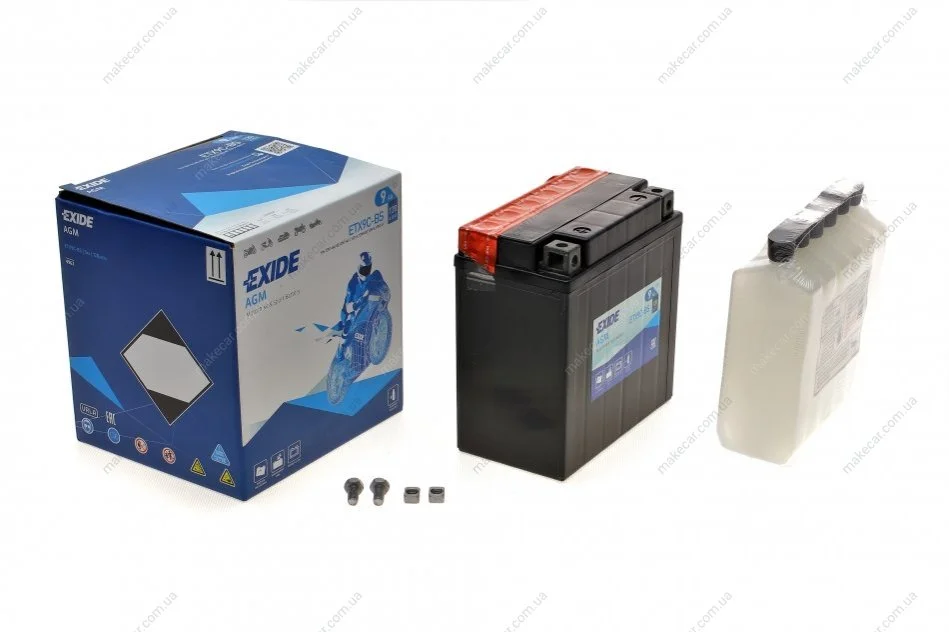 <strong>Стартерна батарея (акумулятор) EXIDE ETX9C-BS (фото 1)</strong>