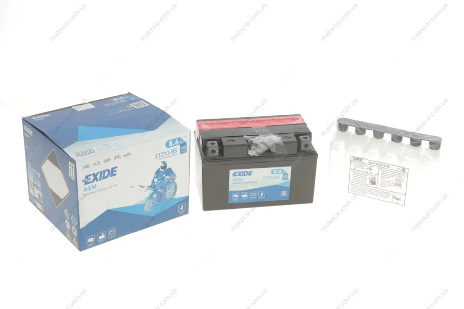 <strong>Акумулятор сухозаряджений AGM 8,6Ah 145A EXIDE ETZ10-BS (фото 1)</strong>