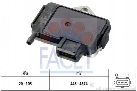 Датчик тиску повітря VW Caddy 1.9 TDI 96-> FACET 10.3015 (фото 1)