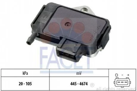 Датчик давления воздуха VW Caddy 1.9 TDI 96-> для FACET 10.3015 фото товара