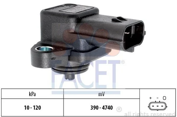 <strong>Датчик абсолютного тиску (Manifold Air Pressure Sensor, MAP sensor) FACET 10.3042 (фото 1)</strong>