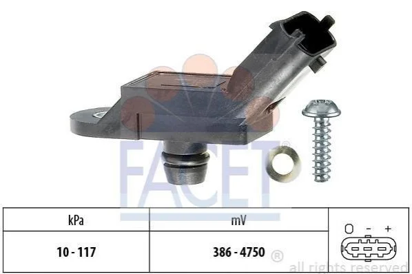 <strong>Датчик тиску наддуву (4 конт.) AUDI A1/A3-A8/CADDY/PASSAT/T5 1.2-6.3 03- FACET 10.3133 (фото 1)</strong>