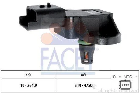 Датчик тиску повітря для FACET 10.3137 фото товару