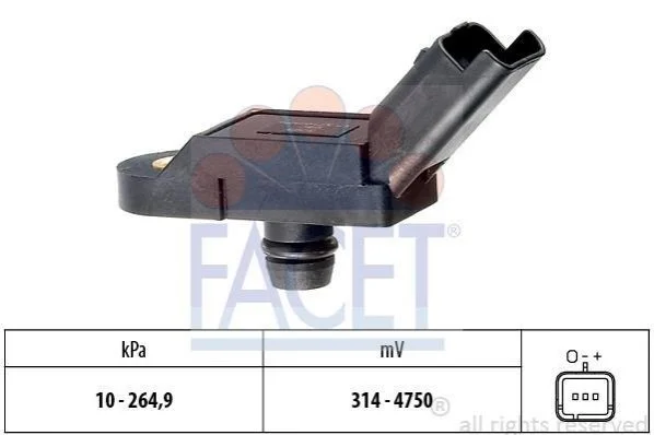 <strong>Датчик тиску повітря Citroen C4/C5 / Peugeot 207/308 1.6 i 06-> FACET 10.3164 (фото 1)</strong>