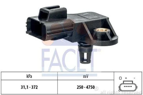 Датчик тиску повітря для Chevrolet, Opel, Honda, Great Wall, BYD FACET 10.3250 фото товару