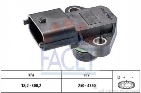 Датчик абсолютного тиску (Manifold Air Pressure Sensor, MAP sensor) для FACET 10.3345 фото товару