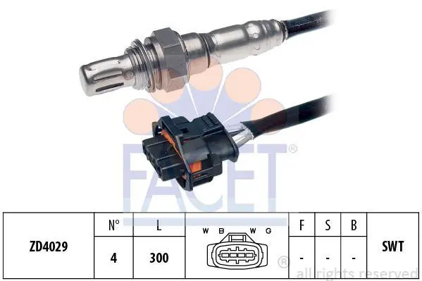 <strong>Датчик кислорода (лямбда-зонд) Opel Astra H (04-), Vectra B, C (96-) 1.8i (10.71 FACET 107136 (фото 1)</strong>