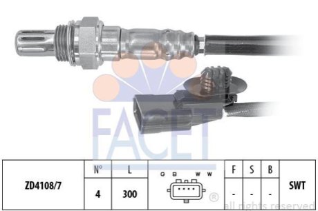 Лямбда-зонд FACET 10.8132 фото товару