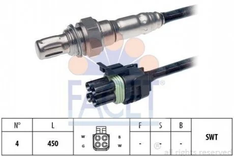 Датчик кислорода (лямбда-зонд) 2108 -2123 (0258005247) Facet для FACET 10.8232 фото товару