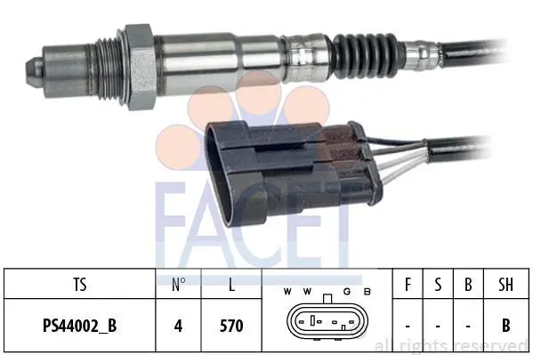 <strong>Датчик кисню (лямбда-зонд) Fiat 500 (08-)/Opel Combo D (12-) 1.4i (10.8237) Facet FACET 108237 (фото 1)</strong>
