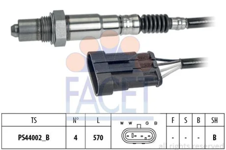 Датчик кисню (лямбда-зонд) Fiat 500 (08-)/Opel Combo D (12-) 1.4i (10.8237) Facet для FACET 108237 фото товара