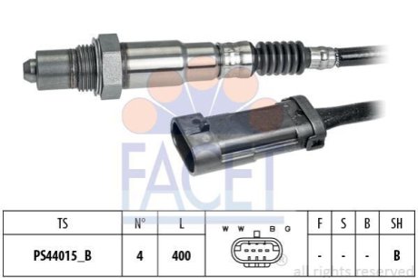 Датчик кислорода Clio II 1.4, 1.6, 2.0 (99-09) FACET 108283 фото товара