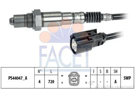 Датчик кисню (лямбда-зонд) нижній Ford Focus III (10-) 2.0 Gdi (10.8364) Facet для Ford FACET 108364 фото товару
