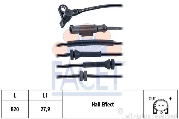 <strong>Датчик ABS Opel Corsa D, E (06-) (21.0128) Facet FACET 210128 (фото 1)</strong>