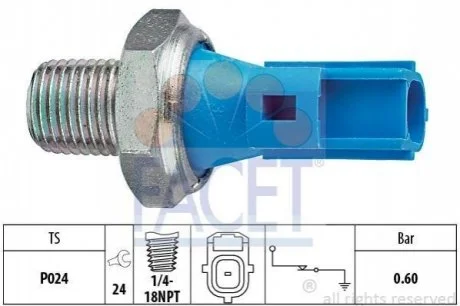 Датчик тиску оливи Ford Transit 2.4 DI/TDE 00-> для FACET 7.0147 фото товару