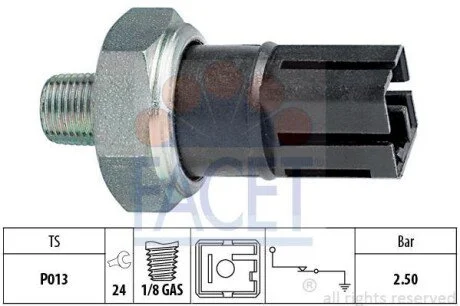 Датчик тиску оливи для Nissan FACET 7.0160 фото товару