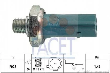 Датчик тиску для FACET 7.0171 фото товару
