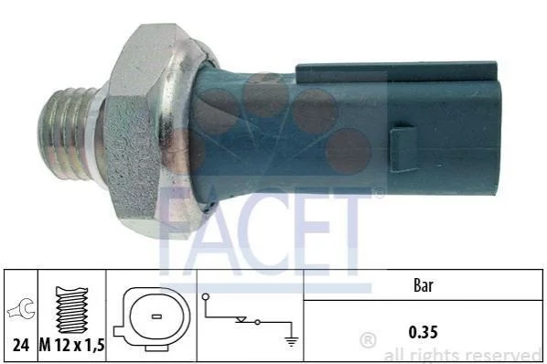 <strong>Датчик давления масла Mercedes Benz W169/245 M266 04-> FACET 7.0177 (фото 1)</strong>