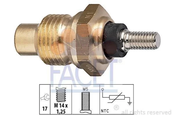 <strong>Датчик температури охолоджуваної рідини Fiat Ducato 1.8-2.0 i 82-> FACET 7.3003 (фото 1)</strong>