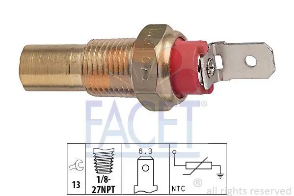 <strong>Датчик температури охолоджувальної рідини Ford Ranger (99-) (7.3115) Facet FACET 73115 (фото 1)</strong>