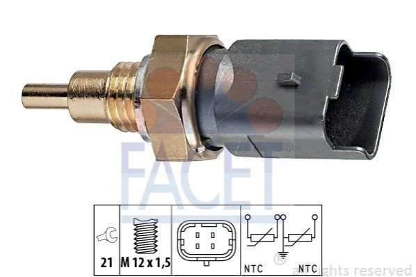 <strong>Датчик температуры Alfa romeo 147 1.6 16v t.spark (937axb1a) (01-10)/Fiat Brava FACET 7.3286 (фото 1)</strong>