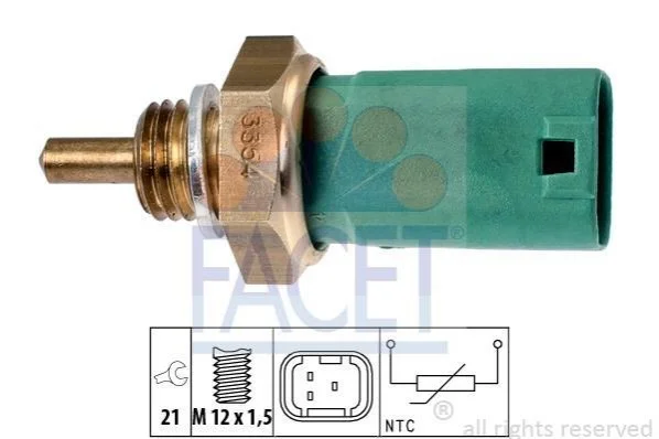 <strong>Датчик температури охолоджуючої рідини Clio (05-)/Modus (04-) 1.2 16V Facet FACET 73354 (фото 1)</strong>