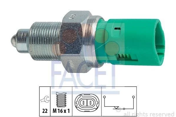 <strong>Датчик вмикання заднього хода Renault Trafic 80-> FACET 7.6114 (фото 1)</strong>