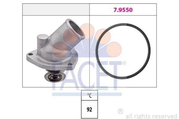 <strong>Термостат Opel Astra F/Vectra A 1.6-2.0i 16V -98 (92 C) FACET 7.8196 (фото 1)</strong>