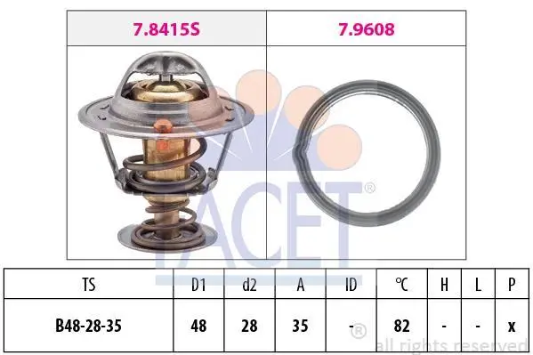 <strong>Термостат Hyundai Getz (02-), i10 (07-)/KIA Picanto (04-) 1.0i, 1.1i (7.8415) Facet FACET 78415 (фото 1)</strong>