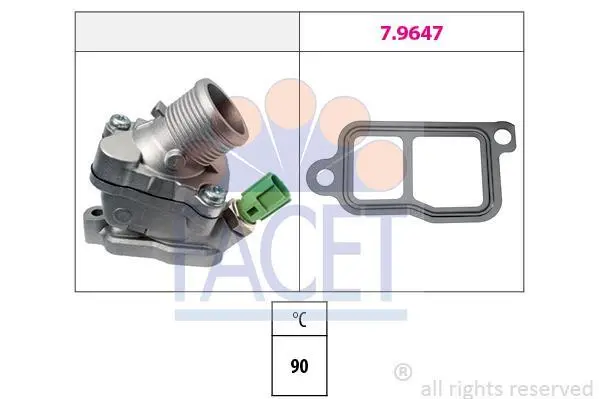 <strong>Термостат (з датчиком) Volvo S40 (06-), S60 (00-), S80 (01-), V70 (01-) (7.8606) Facet FACET 78606 (фото 1)</strong>